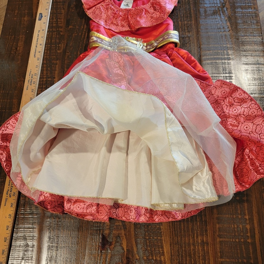 Disney Store Princess Elena Of Avalor Halloween Costume With Crown Girls Size 3 - Picture 9 of 9